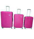 SMTE - Travel Bag - 3 Piece Luggage Set - Bright Pink