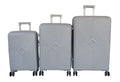 SMTE - Unbreakable 3Piece Luggage Set with Spinner Wheels,Telescoping Handle,LockSilver