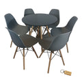 SMTE - Grey Chair with Black table with KeychainSet With 6