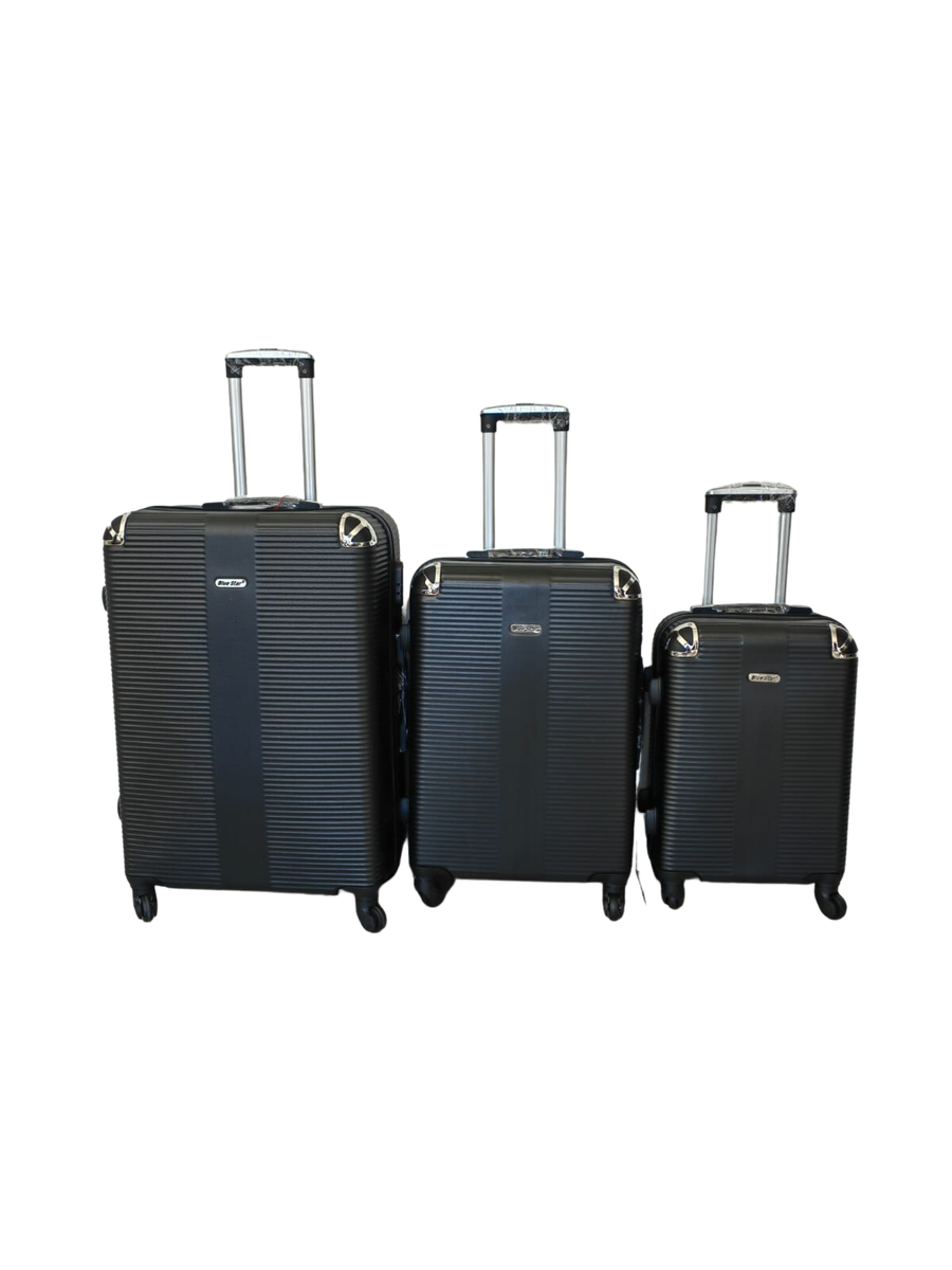SMTE - 3 Piece Hard Shell Luggage Set - Black