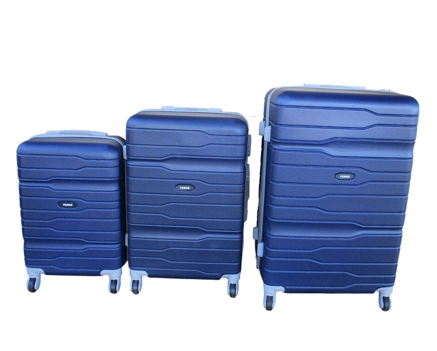 SMTE - Durable Brand 3Piece ABS Hard Shell Luggage Set with Spinner Wheels