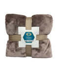 SMTE - Cashmere "Feel" Luxurious Blankets - Brown