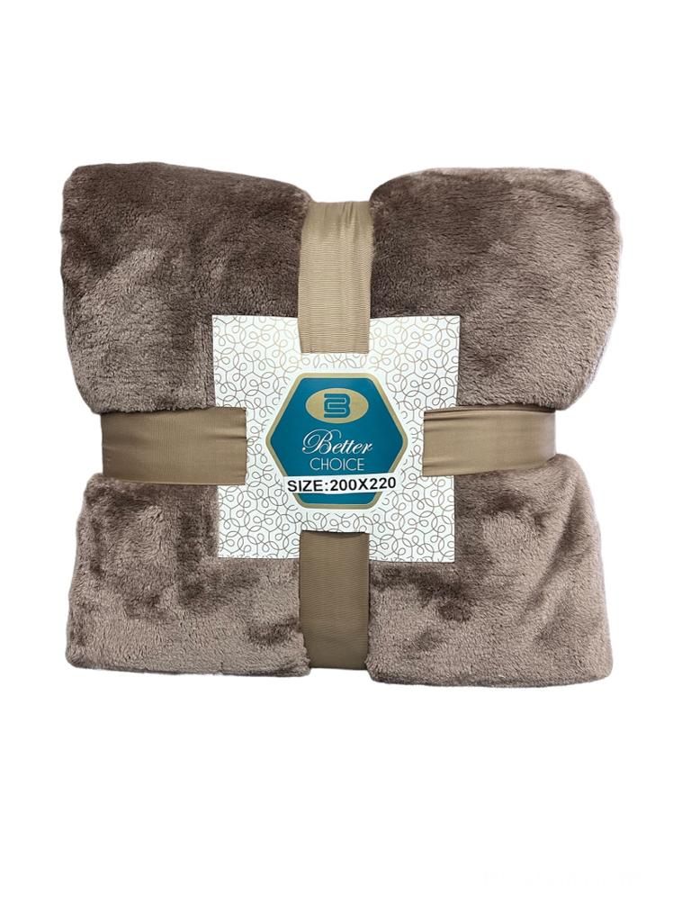SMTE - Cashmere "Feel" Luxurious Blankets - Brown