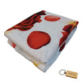 SMTE - Luxurious Microfiber Bed Sheets:150x189cm and  KeyringWhite Rose