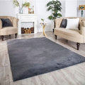 SMTE - Quality Fluffy Rabbit Skin warm/soft rug carpet(1.6M X 2.3M) - Grey