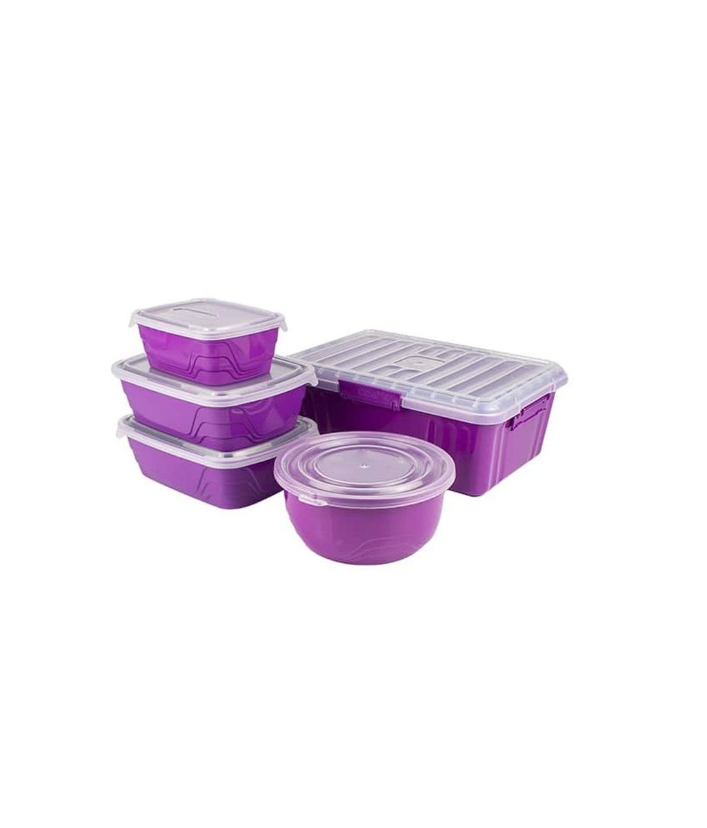 SMTE - 5 Pieces Lunch Box Set - HB - Purple