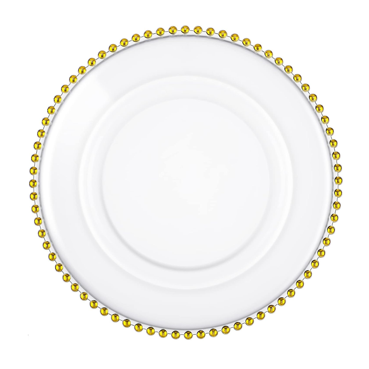 SMTE - Plastic Transparent Underplate With Gold Trim Pattern 25 Pieces
