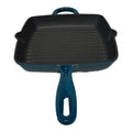SMTE - Stunning Cast-iron Grill Pan - Turquoise