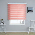 SMTE - Quality Zebra Roller Blinds - Dual Layer Day/Night - Pink - 250 cm