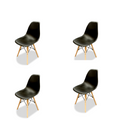 SMTE - Luna Kitchen & Dining Chairs - 4x Chairs - Midnight Black