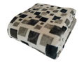 SMTE - Dark Grey/Light Grey Polyester Premium Elite Luxury Queen Blanket