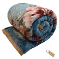 SMTE -  :Cozy 2Ply NonFiber Blanket: Keep Your Winter Warm + KeyringDark Blue