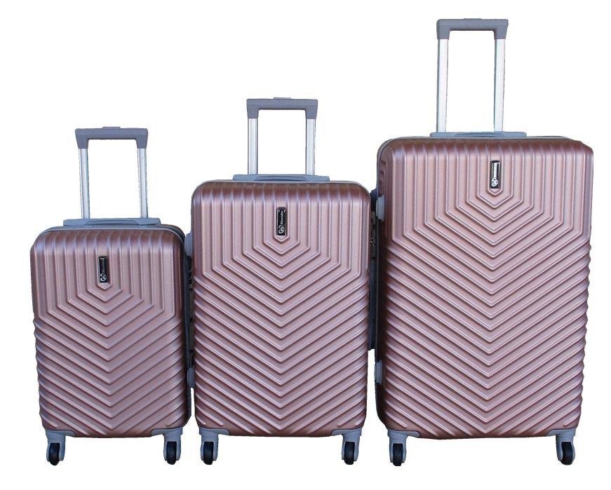 SMTE - 3Piece Travel Luggage Suitcase Bag SetStylish, And ConvenientRose Gold