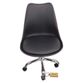 SMTE - Modern Plastic Dining Chair C7Dc203248Black & Keyring4 Pack