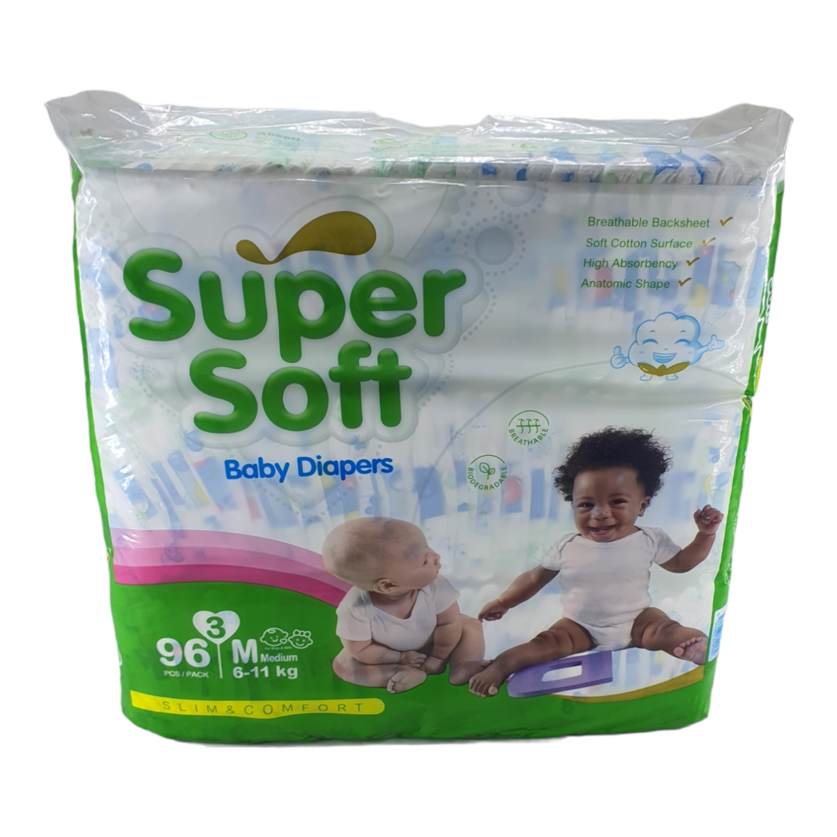 SMTE - Super Soft Quality Baby Nappies & Diapers -Medium (6-11 kg )- P96