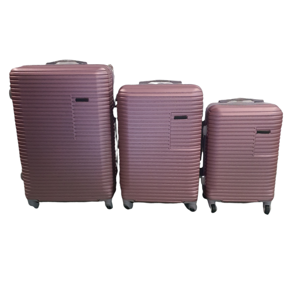 SMTE - Acesa - Premium 3 Piece Avi Hard Outer Shell Rose Gold Luggage Suitcase Set