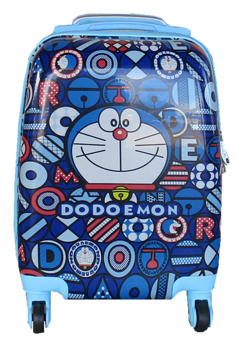 SMTE - Kiddies Cartoon Hand Luggage Kids School Bag Suitcase for Children - BLUE DODOEMON