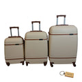 SMTE - 3 Piece Premium Bullet Luggage CollectionCream