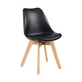 SMTE - Modern Armless Padded Counter Chairs - Black