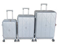 SMTE - PC Hardshell Luggage Set with Spinner Wheels and TSA LocksSilver3Piece