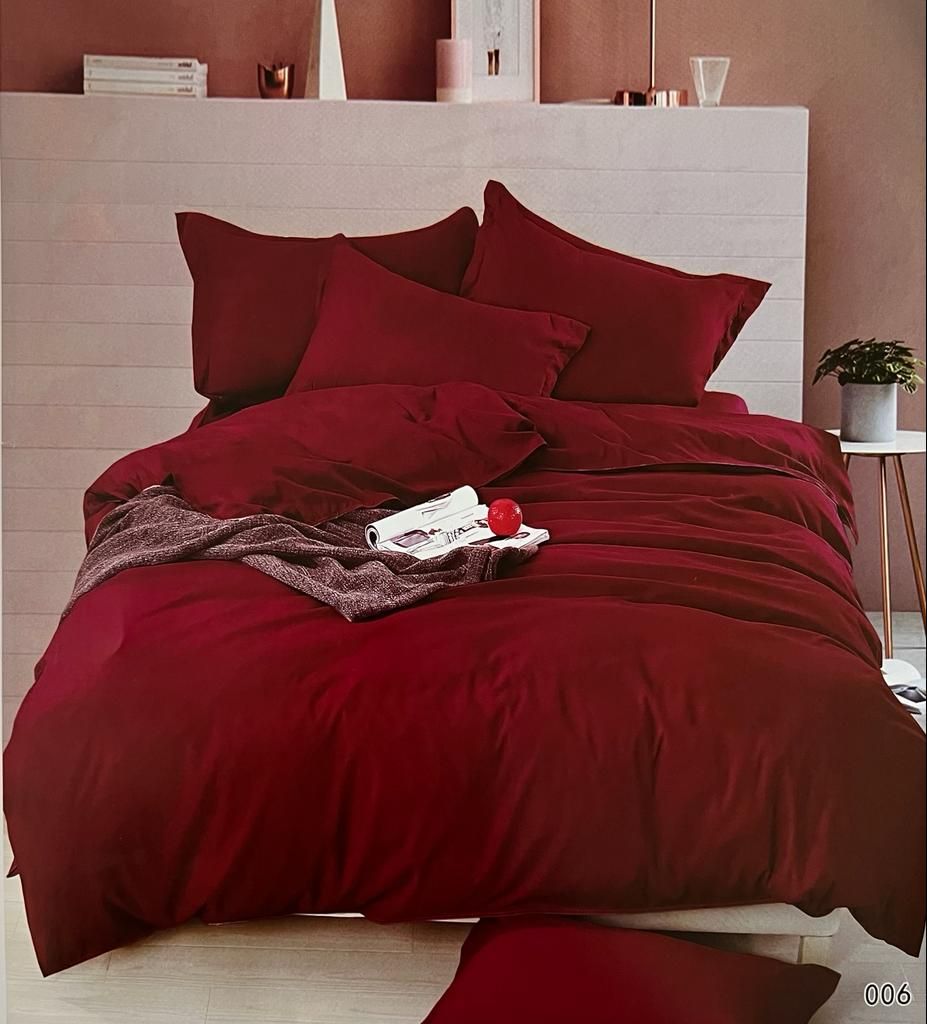 SMTE - 6 Piece Duvet Cover Set - Red