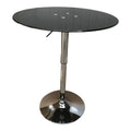 SMTE - Round Glass TableSilver Legs