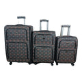 SMTE - 3 Piece Travel luggage Spinner FabricGrey