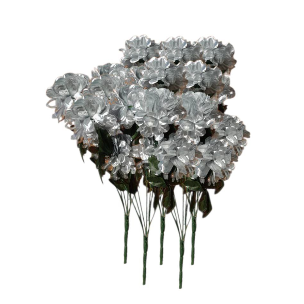 SMTE - Artificial Peony BouquetSilver GreySet of 5