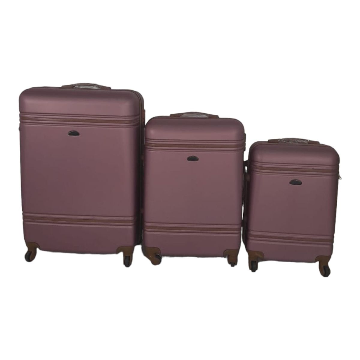 SMTE -  Quad Wheel Quality Travel Ware -3 Piece Luggage Set-NX0 - Pink
