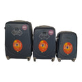 SMTE -  360 Lightweight Quad Wheel Quality Travel Ware-3 Piece Luggage Set - Black