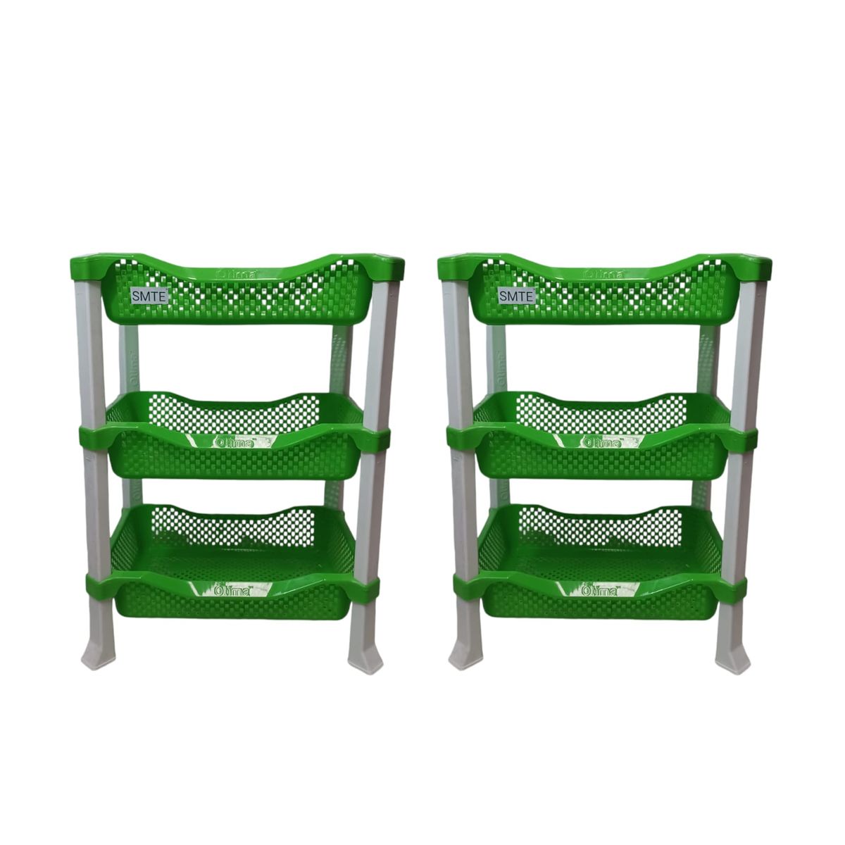 SMTE - SpaceMax: 3Tier Organizer Rack Set of 2Green