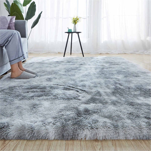 SMTE -  Soft Grey Fluffy Rug