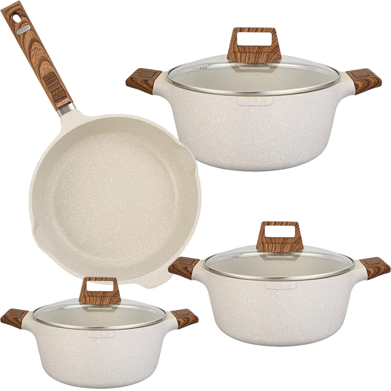 SMTE - 7 Piece Nonstick Cookware Set
