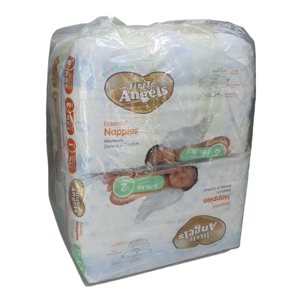 SMTE - Quality L Angles Comfotertable Baby Nappies & Diapers - Medium (5-10 kg )