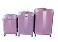 SMTE - IYH- Quality 3 Piece Protected Hard Outer Shell Luggage Set - Rose Gold