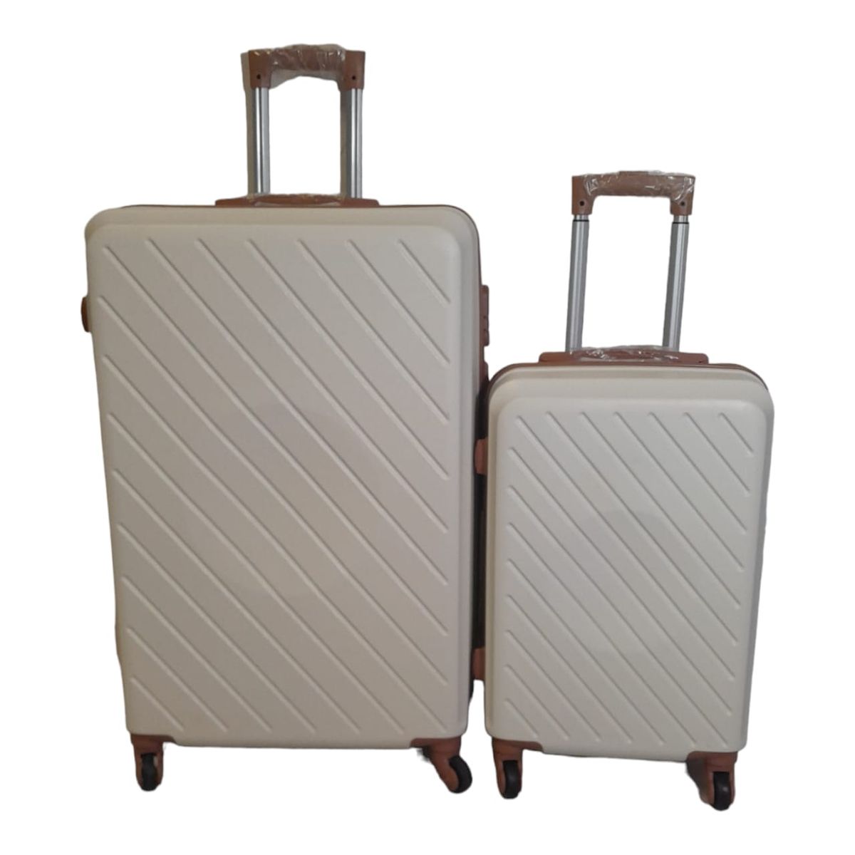 SMTE - 2 Piece Hard Outer Shell Luggage Set Premium ZTWhite