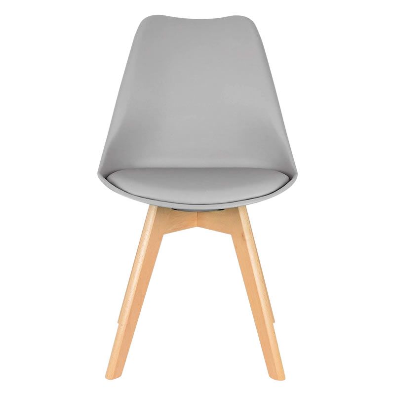 SMTE - Classy Padded PU Leather Chair - Grey