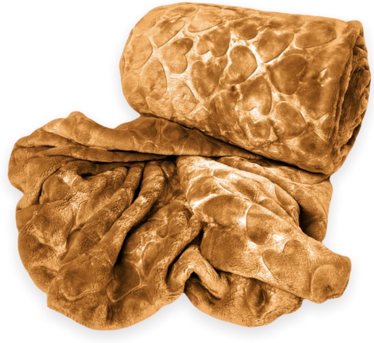 SMTE - Acesa Premium Quality Fleece Blanket 210x180cm For Winter - Gold