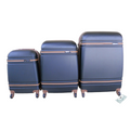 SMTE - Quality EXO Travel Luggage Bag Set and  Tieback - 3 Piece - Black