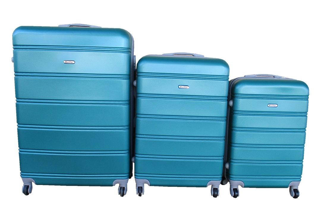 SMTE - 3 Piece Hard Outer Shell Premium Lightweight Luggage Set - Green