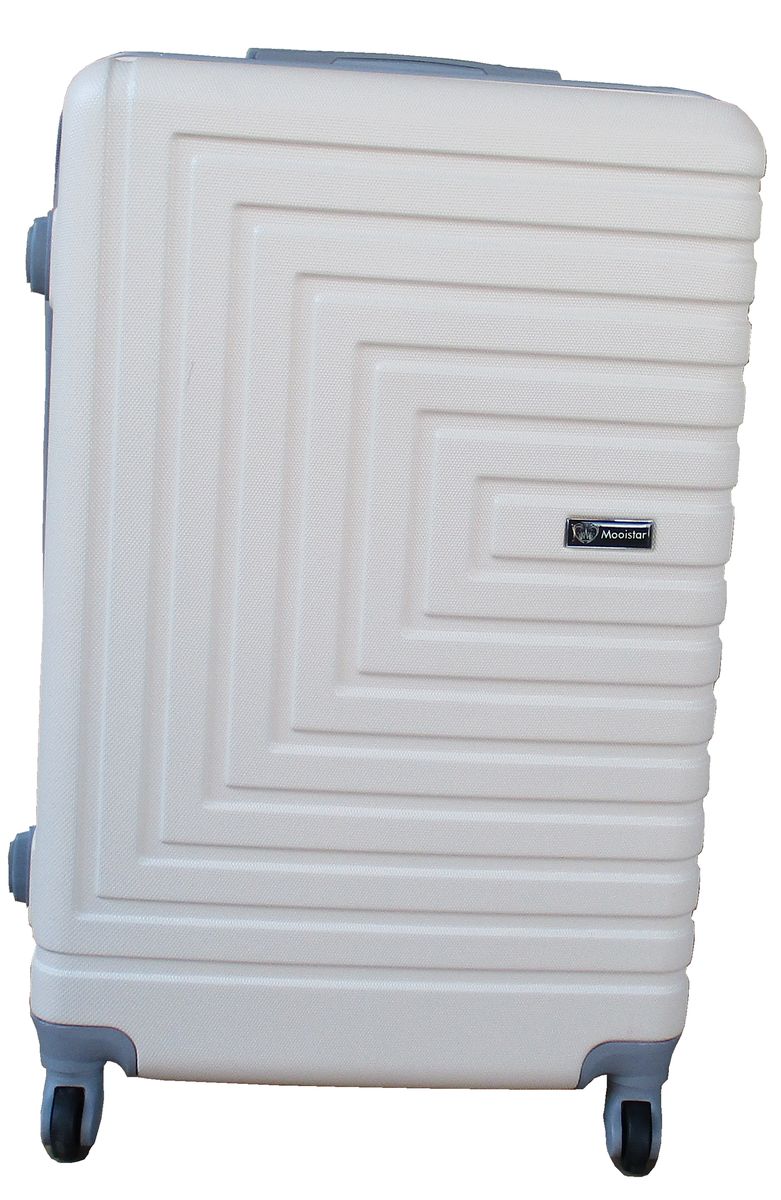 SMTE - 1 Piece Mooistar 20 inch Travel Luggage Suitcase Bag - Cream White