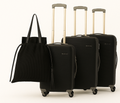 SMTE - Black Hardshell Luggage Set with Spinner Wheels & Gold Handles4 Piece