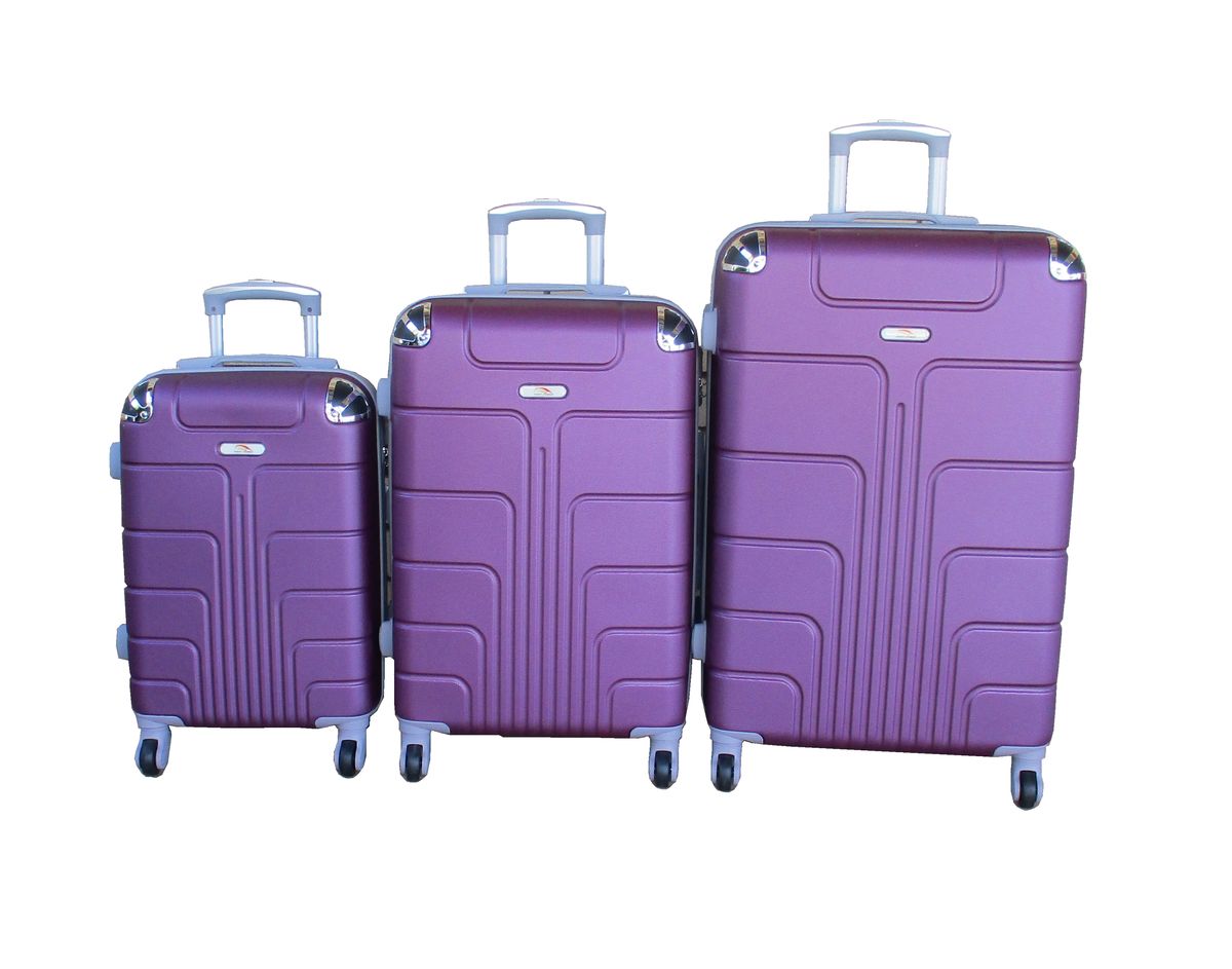 SMTE - 3Piece Travel 28Inch Luggage Suitcase Bag SetStylishPurple
