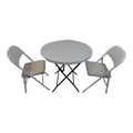 SMTE - 2 Folding Padded Chair Outdoor Dining Table ComboTp2