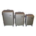 SMTE - Acesa - Premium 3 Piece Hard Outer Shell Suitcase Avi Set - Brown