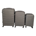 SMTE - 3 Piece ABS Trolley Luggage Bag Set - V1-F18 - Silver