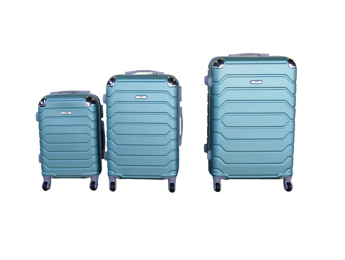 SMTE - 3 Piece Luggage Set 26" 22" 18" - Light Green