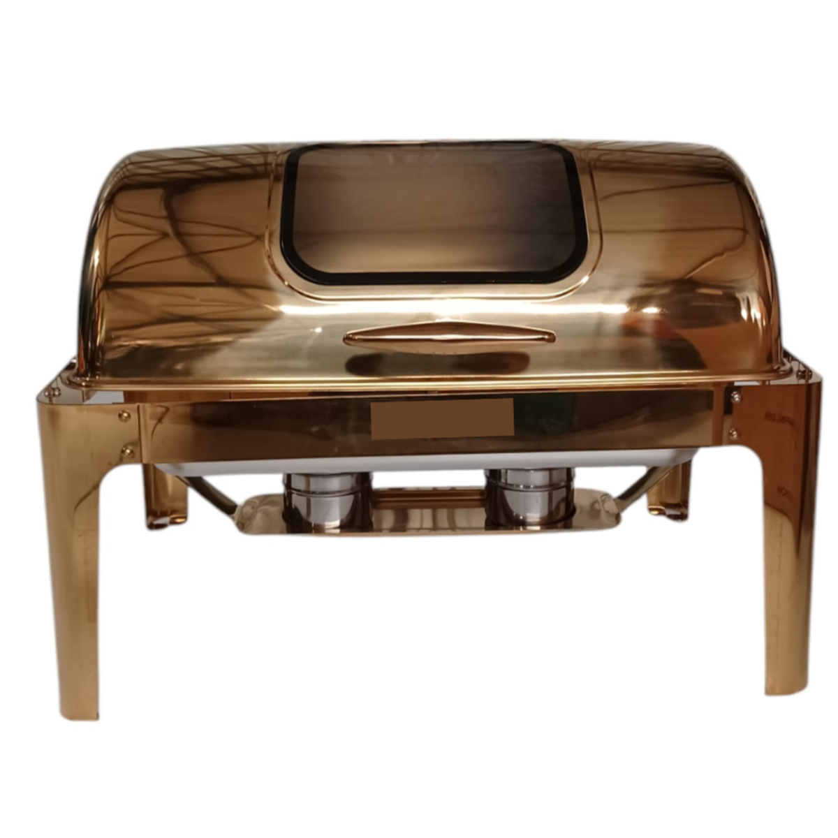 SMTE -  323 Gold FullSize Rectangular RollTop Chafing Dish9L