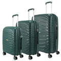 SMTE - 3 Piece High Quality Hard Shell Travel SuitcaseGreen