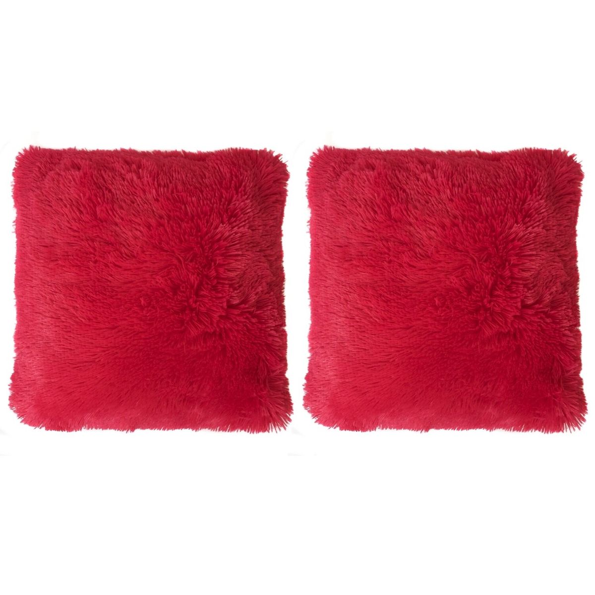 SMTE - Maroon Fluffy Pillow Set